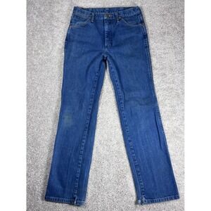 Wrangler Cowboy Cut Mens 30x32 Medium Wash Blue Straight Leg Denim Jeans (READ)